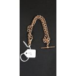 ANTIQUE 9CT ROSE GOLD ALBERT CHAIN 37.1 GRAMS