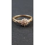 9CT GOLD DIAMOND RING