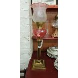 OIL LAMP RUBY BOWL