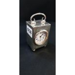 SILVER CARRIAGE CLOCK