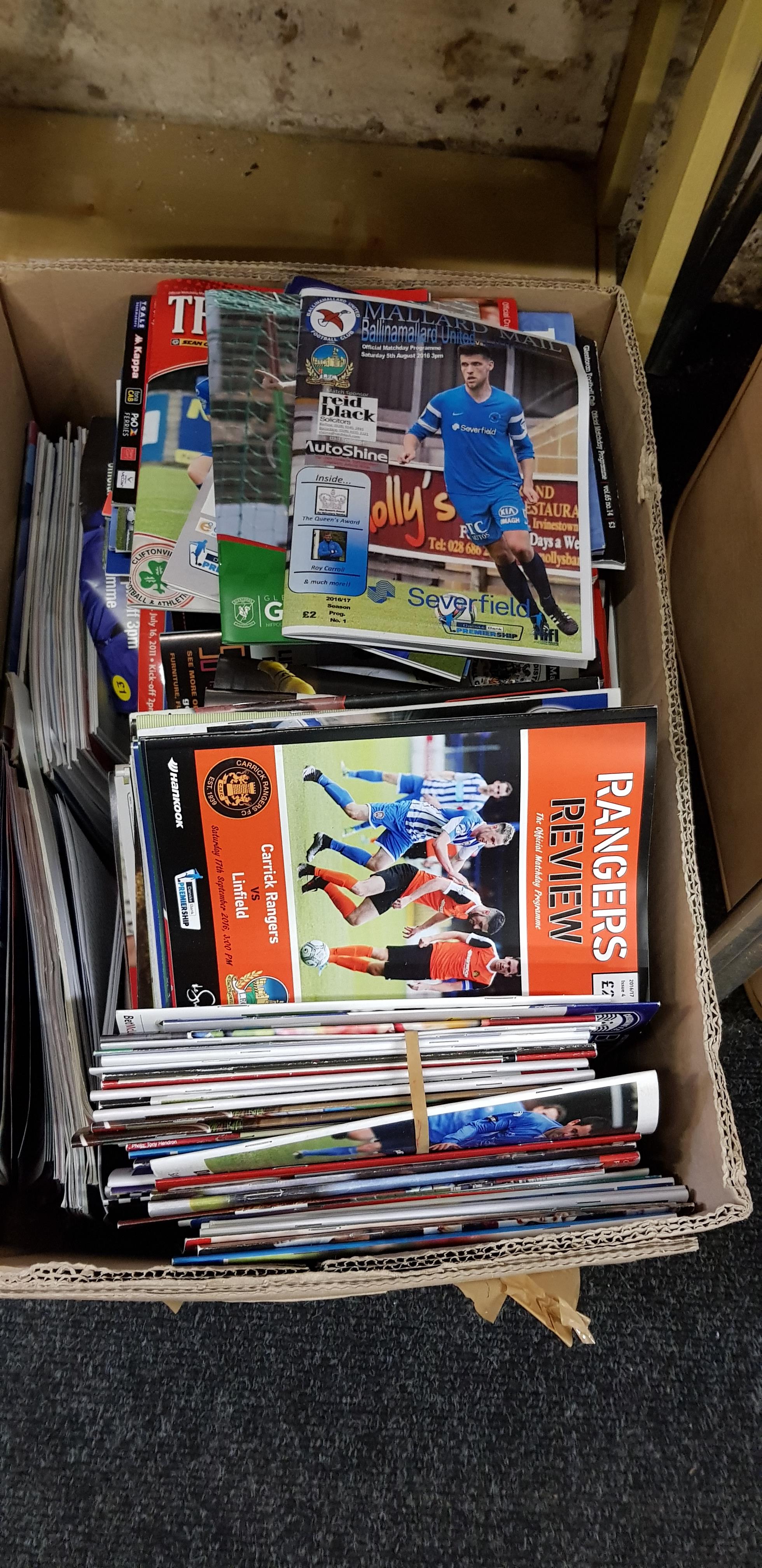 BOX LOT OF FOOTBALL PROGRAMMES