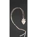 SILVER CHAIN WITH SILVER ARROW HEAD PENDANT (NORTH AMERICAN)