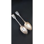 2 GEORGIAN SERVING SPOONS 1 IRISH AND 1 ENGLISH