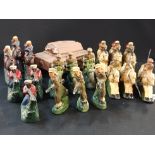 QUANTITY OF VERY RARE & EARLY ACRYLIC & PLASTER SOLDIERS ETC CIRCA FROM THE WORLD WAR 1 ERA