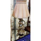 BRASS CHERUB LAMP