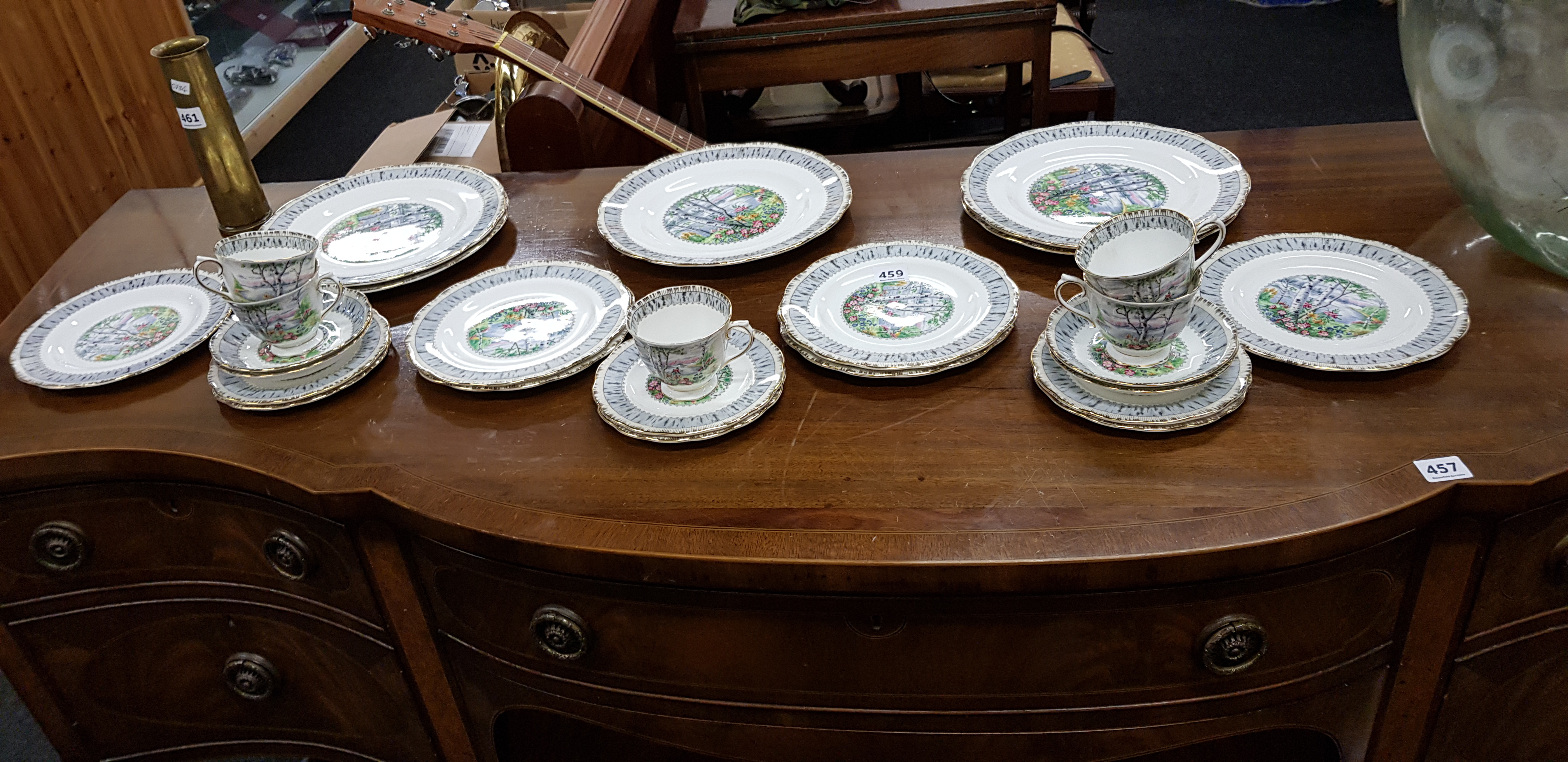 ROYAL ALBERT SILVER BIRCH TEASET