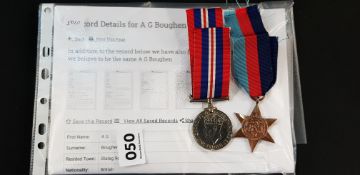 1939/45 STAR AND WAR MEDAL - A.G.BOUGHEN (NORFOLK REGIMENT) PRISONER OF WAR AT STALAG 9C MUCHAUSEN