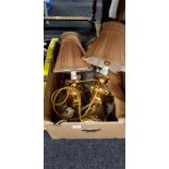 BOX LOT OF GILT TABLE LAMPS (SOLD AS SEEN)