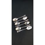 6 ANTIQUE SILVER TEASPOONS