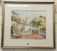 J COCHRANE - WATERCOLOUR - HORSE AND CART