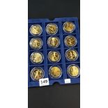 SET OF 12 MARSHALL ISLANDS COINS - AIRCRAFTS OF THE SECOND WORLD WAR