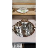 OLD HALL TEASET (STAINLESS STEEL AND TRAY)