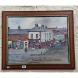 J WHYTE - SHANKILL ROAD - OIL PAINTING