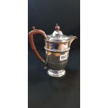 SILVER COFFEE POT - SHEFFIELD 1933/34 BY WALKER AND HALL CIRCA 486 GRAMS 8'TALL