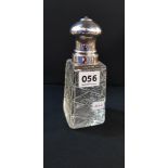 SILVER TOPPED SCENT BOTTLE 6.5'