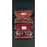 2 PAIRS OF ANTIQUE CASED SPECTACLES