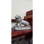 MARBLE LION FIGURE