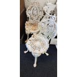 2 ANTIQUE CAST IRON GARDEN CHAIRS