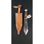 FRENCH 1920'S THROWING KNIFE AND SHEATH MADE BY SABATIER