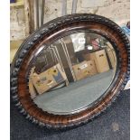 ANTIQUE OVAL MIRROR