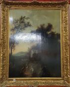 ANTIQUE OIL ON BOARD - UNSIGNED - 24' (HEIGHT) X 18' (WIDTH)