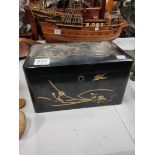 EXQUISITE ORIENTAL TEA CADDY