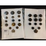 2 SETS OF ASSORTED MILITARY BUTTONS