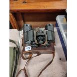 PAIR OF ANTIQUE ROSS'S BINOCULARS AND CASE