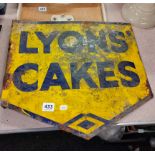 ORIGINAL LYONS CAKE SIGN