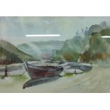 G I WOODWORTH - WATERCOLOUR - SOLVA, PEMBROKE - SOUTH WALES