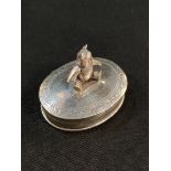 SILVER TEDDYBEAR TRINKET BOX