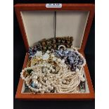 BOX OF COSTUME JEWELLERY