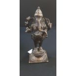 BRONZE POT BELLIED INDIAN GOD "GANESHA" (LORD OF SUCCESS, KNOWLEDGE & WEALTH)