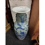 LARGE ANTIQUE BLUE AND WHITE CHINESE VASE 60CMS