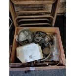 BOX OF CLOCK PARTS