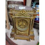 VICTORIAN BRASS MANTLE CLOCK