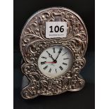 SILVER FRONTED CARRIAGE CLOCK