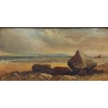 J H BURGESS - OIL ON CANVAS - SEASCAPE - 9.5' X 19.5'