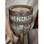 OLD ADVERTISING BARREL 'MENDOZA SHERRY'