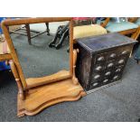 VICTORIAN MIRROR AND MINIATURE CHEST