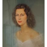 BARRY P DEL 1948 - PASTEL PORTRAIT - 14' X 12'