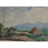 GEORGE C NASH - WATERCOLOUR - TYRELLA BEACH 10.5' X 12.5'