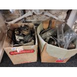 2 BOXES OF OIL LAMP PARTS