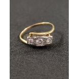 18CT GOLD 3 STONE DIAMOND RING