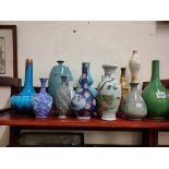 QUANTITY OF ANTIQUE AND OTHER BUD VASES