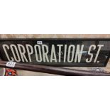 ORIGINAL TRAM SIGN - CORPORATION STREET