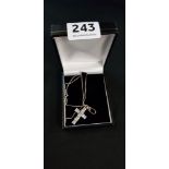 SILVER CROSS ON CHAIN