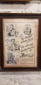 ORIGINAL FRAMED FRYS ADVERTISING POSTER