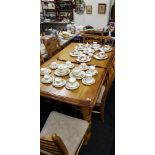 FARMHOUSE PINE TABLE AND 6 CHAIRS