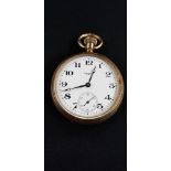 GOLD PLATED WALTHAM POCKET WATCH